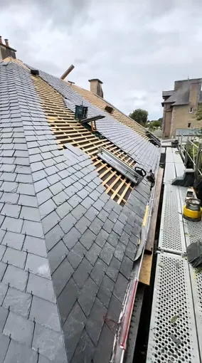 Réflexion de toiture en ardoise et création de Velux, Fontainebleau, CF COUVERTURE